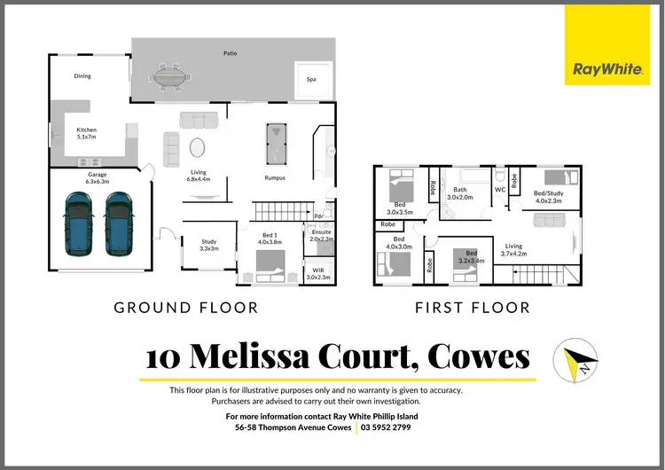 Floorplan of Homely house listing, 10 Melissa Court, Cowes VIC 3922
