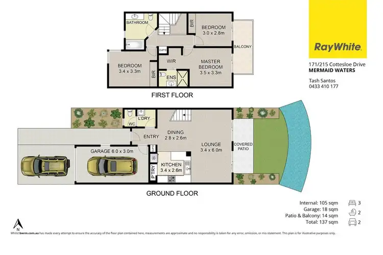 Floorplan of Homely house listing, 171/215 Cottesloe Drive, Mermaid Waters QLD 4218