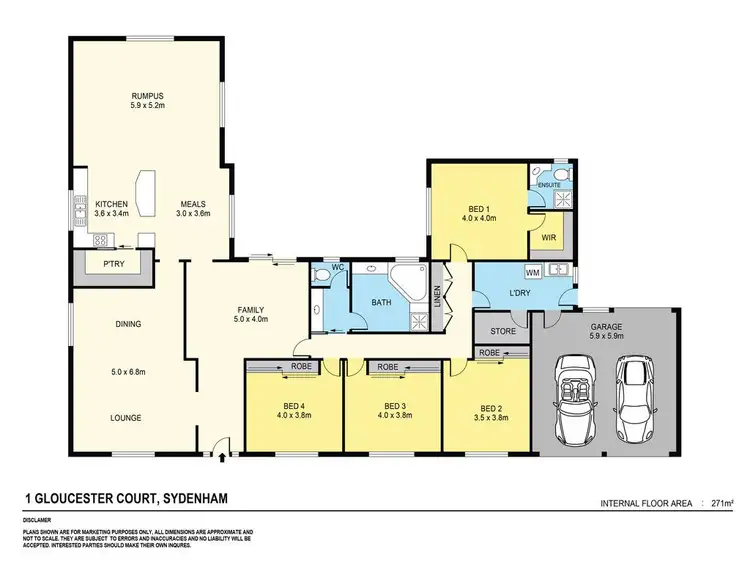 Floorplan of Homely house listing, 1 Gloucester Court, Sydenham VIC 3037