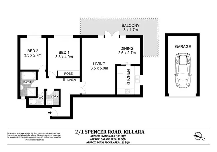 Floorplan of Homely apartment listing, 2/1 Spencer Road, Killara NSW 2071