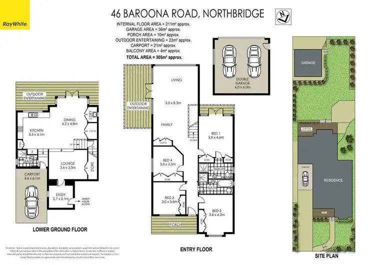 Floorplan of Homely house listing, 46 Baroona Road, Northbridge NSW 2063