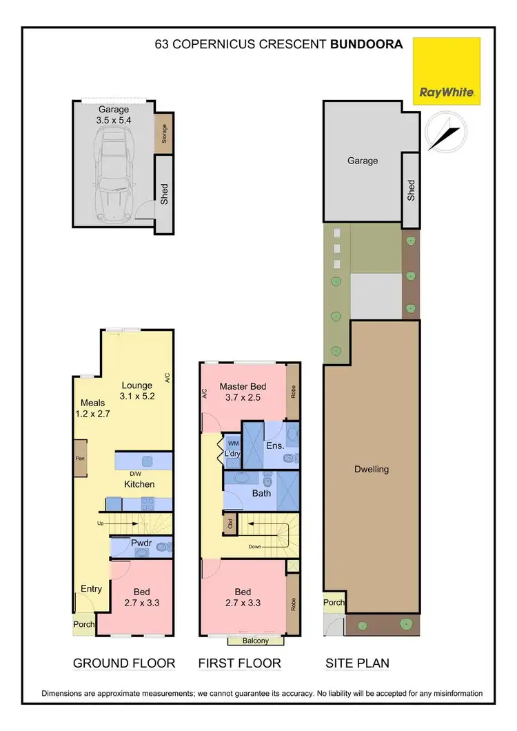 Floorplan of Homely townhouse listing, 63 Copernicus Crescent, Bundoora VIC 3083
