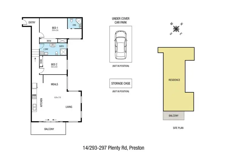 Floorplan of Homely apartment listing, 14/293-297 Plenty Road, Preston VIC 3072