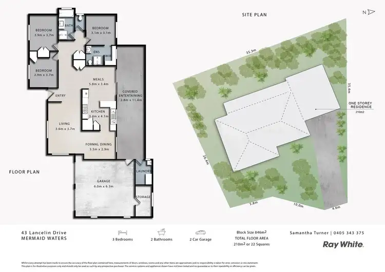 Floorplan of Homely house listing, 43 Lancelin Drive, Mermaid Waters QLD 4218