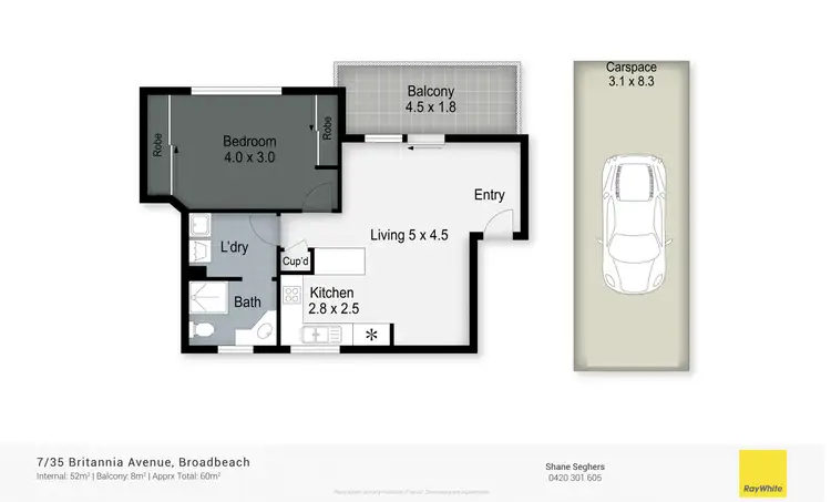 Floorplan of Homely unit listing, 7/35 Britannia Avenue, Broadbeach QLD 4218