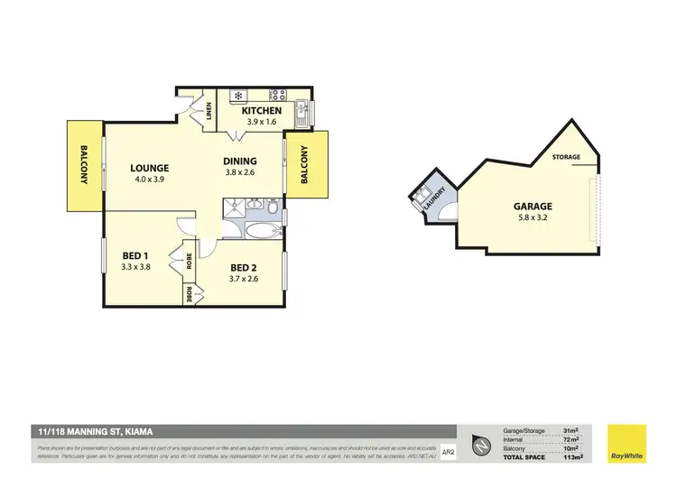 Floorplan of Homely apartment listing, 11/118 Manning Street (Andrew Court), Kiama NSW 2533