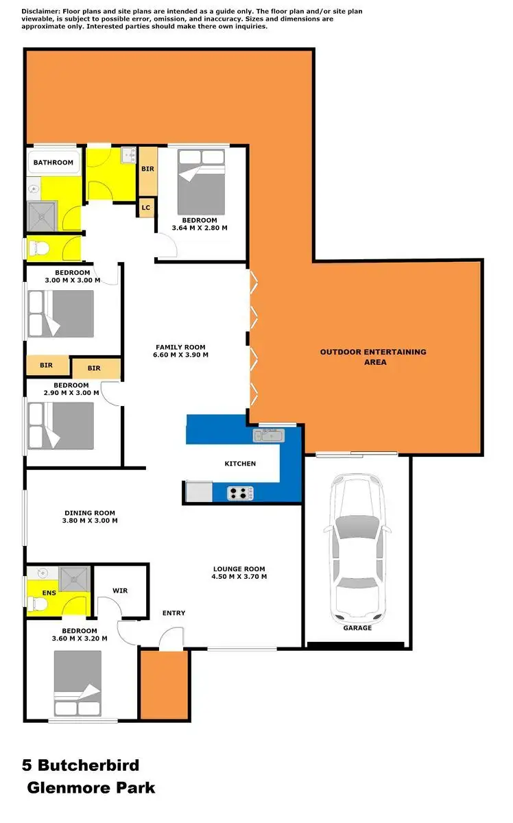 Floorplan of Homely house listing, 5 Butcherbird Place, Glenmore Park NSW 2745