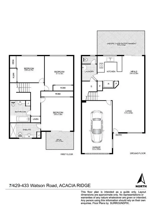 Floorplan of Homely townhouse listing, 7/429 Watson Road, Acacia Ridge QLD 4110