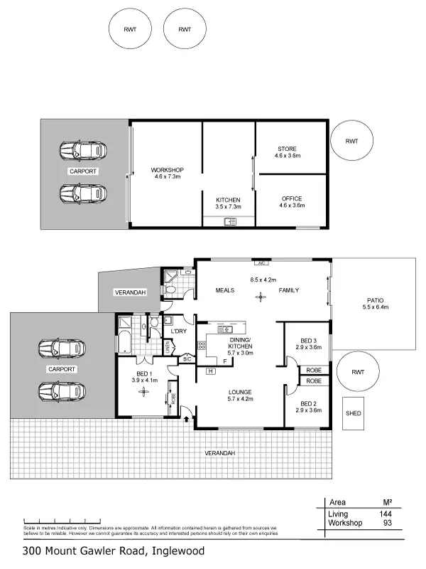 Floorplan of Homely rural property listing, 300 Mount Gawler Road, Inglewood SA 5133