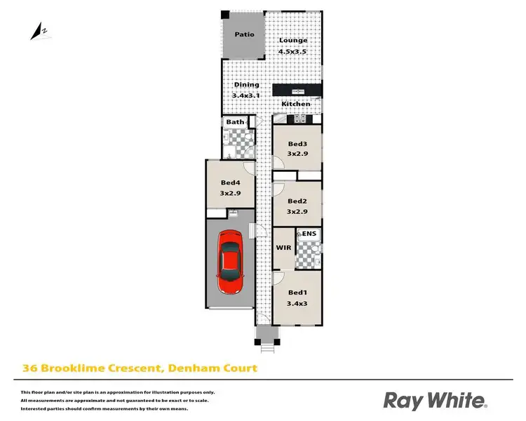 Floorplan of Homely house listing, 36 Brooklime Crescent, Denham Court NSW 2565
