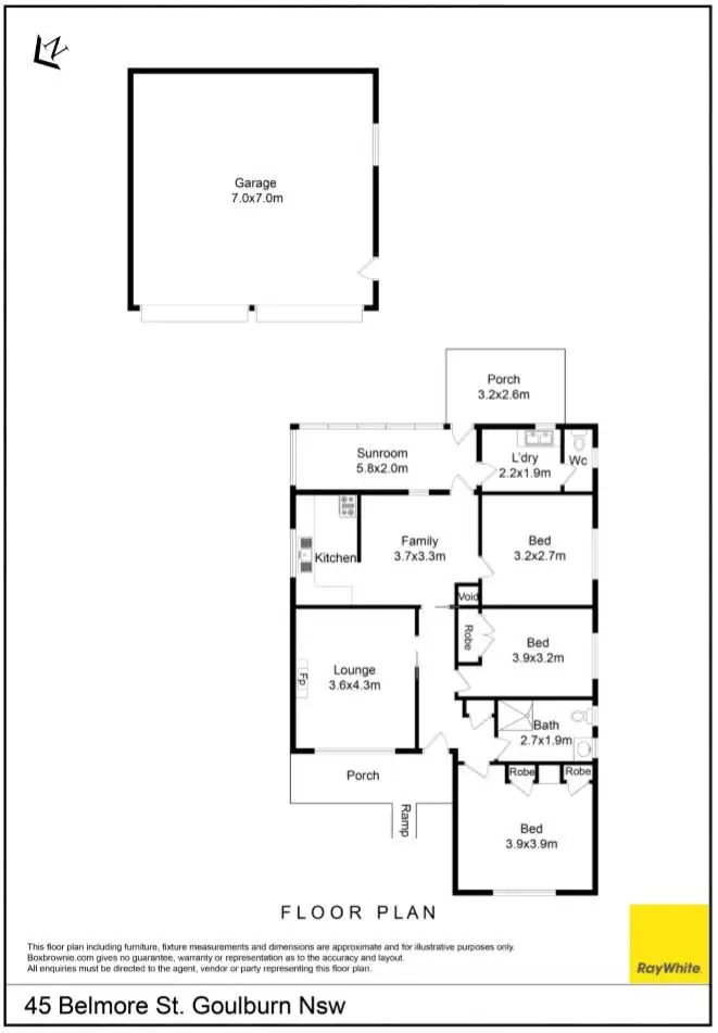 Floorplan of Homely house listing, 45 Belmore Street, Goulburn NSW 2580