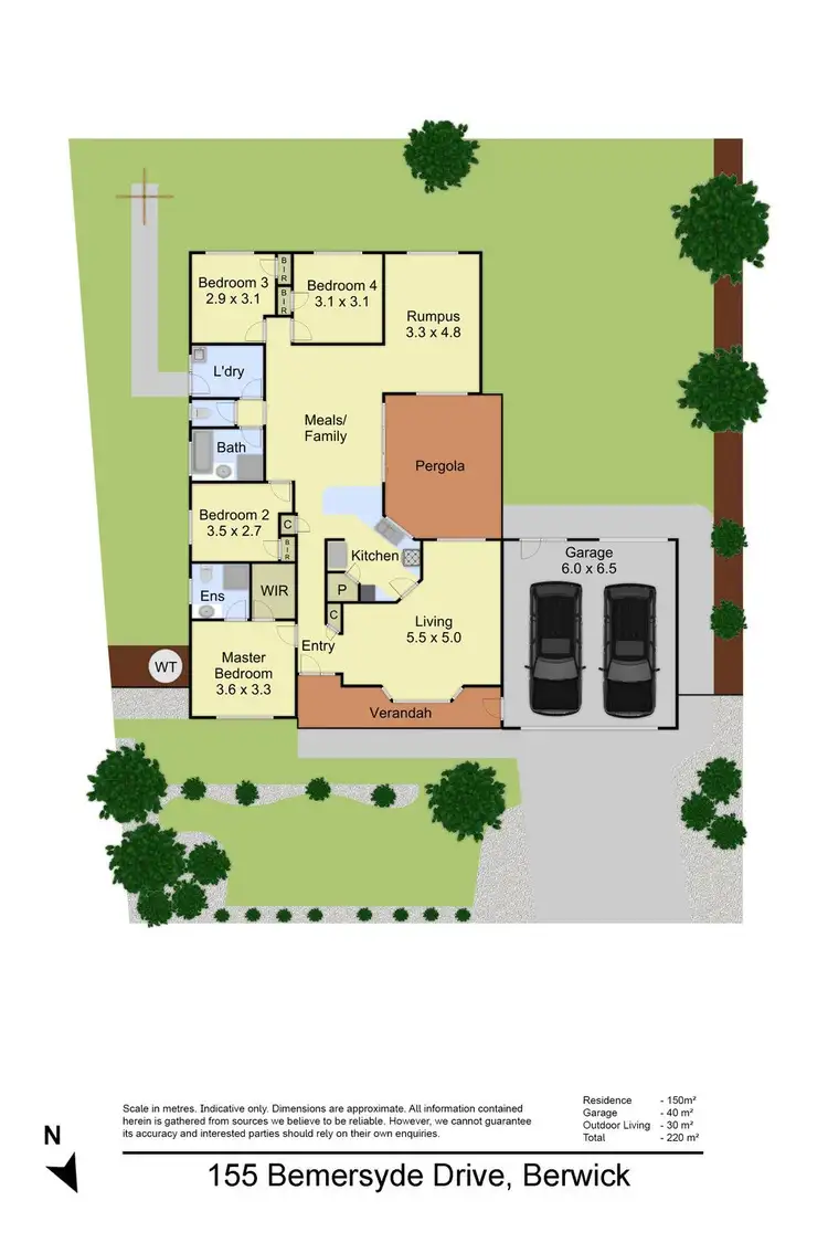 Floorplan of Homely house listing, 155 Bemersyde Drive, Berwick VIC 3806