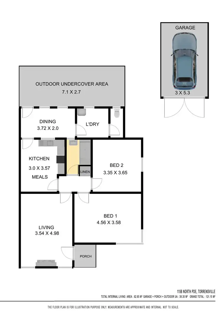 Floorplan of Homely house listing, 115B North Parade, Torrensville SA 5031