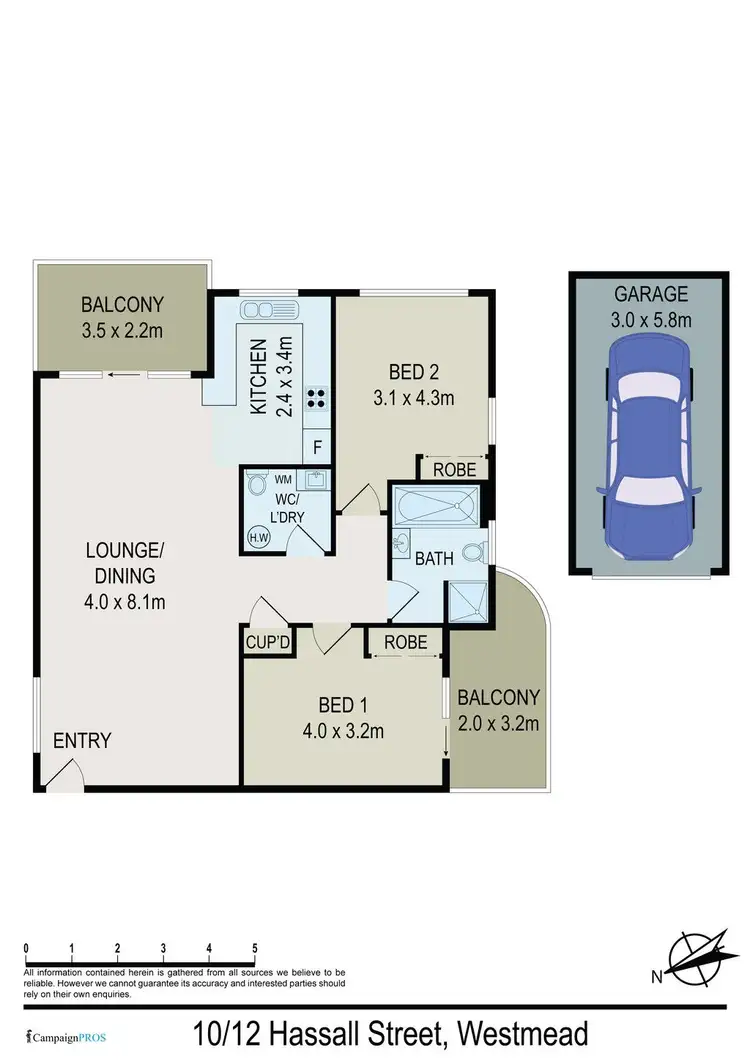 Floorplan of Homely unit listing, 10/12 Hassall Street, Westmead NSW 2145