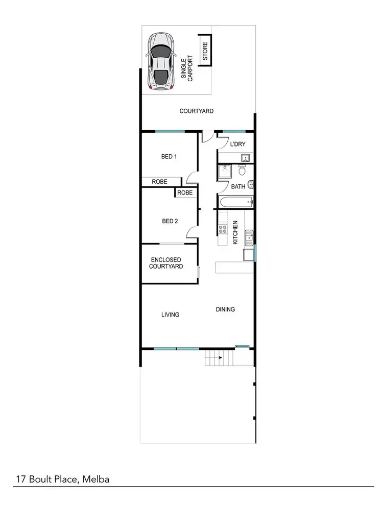 Floorplan of Homely townhouse listing, 17 Boult Place, Melba ACT 2615