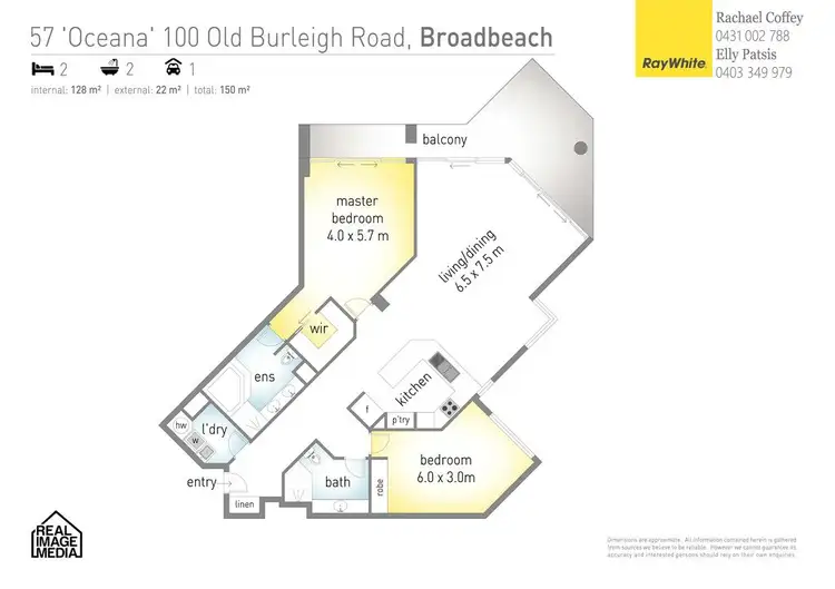 Floorplan of Homely apartment listing, 57 Oceana on Broadbeach 100 Old Burleigh Road, Broadbeach QLD 4218