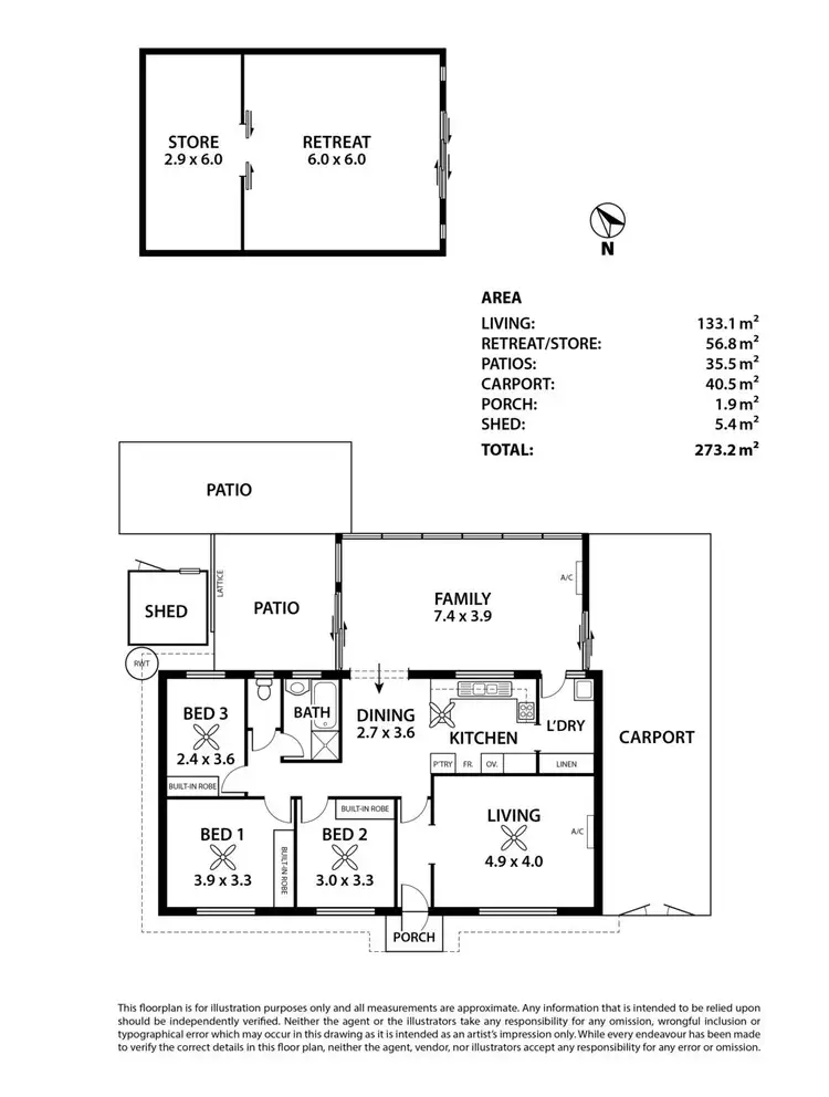 Floorplan of Homely house listing, 13 Knight Street, Murray Bridge SA 5253