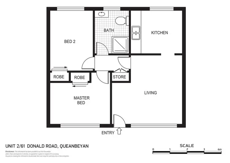 Floorplan of Homely unit listing, 2/61 Donald Road, Queanbeyan NSW 2620