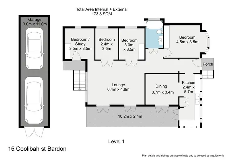 Floorplan of Homely house listing, 15 Coolibah Street, Bardon QLD 4065