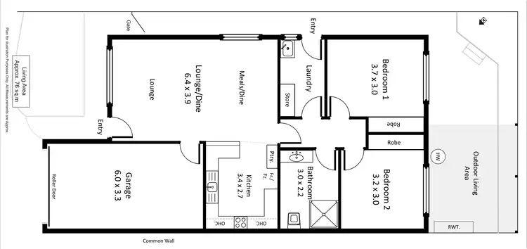 Floorplan of Homely retirement listing, Unit 7 Anzac Crescent Retirement Village, Loxton SA 5333