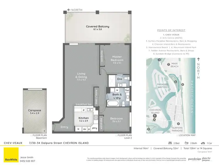 Floorplan of Homely apartment listing, 7/30-34 Dalpura Street, Chevron Island QLD 4217
