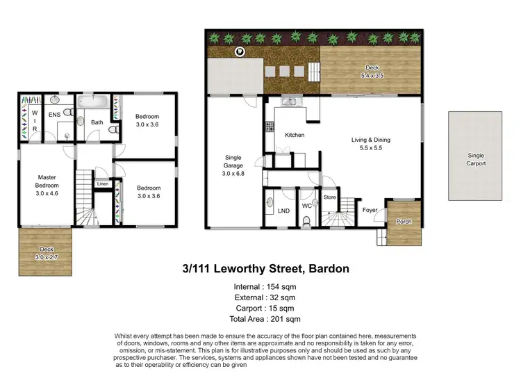 Floorplan of Homely townhouse listing, 3/111 Leworthy Street, Bardon QLD 4065