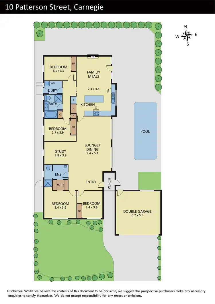 Floorplan of Homely house listing, 10 Patterson Street, Carnegie VIC 3163