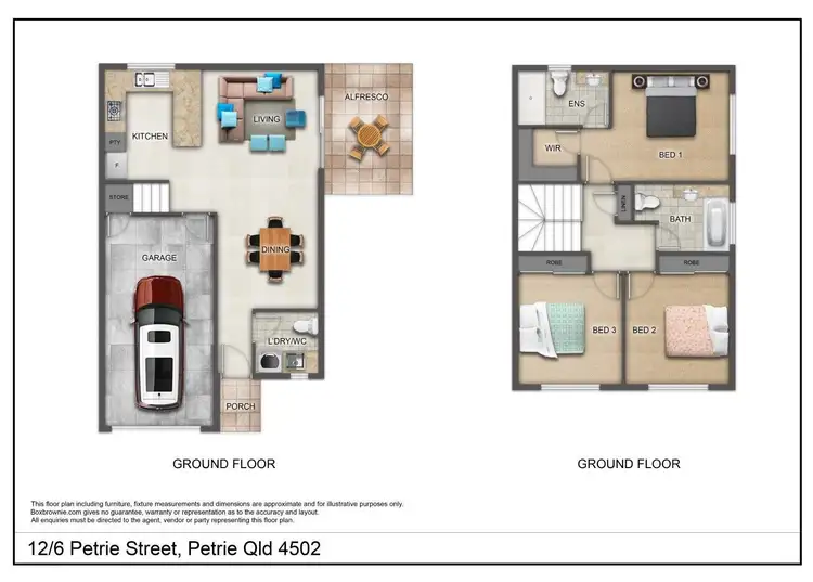 Floorplan of Homely townhouse listing, 12/6-8 Petrie Road, Petrie QLD 4502