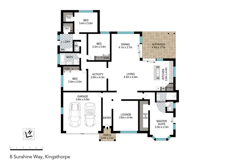 Floorplan of Homely house listing, 8 Sunshine Way, Kingsthorpe QLD 4400