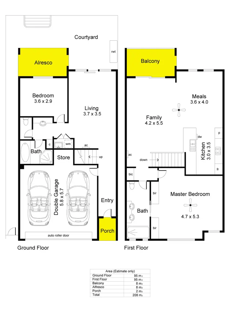 Floorplan of Homely townhouse listing, 9/62 Hawker Street, Brompton SA 5007