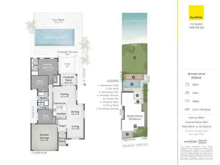 Floorplan of Homely house listing, 38 Peach Drive, Robina QLD 4226