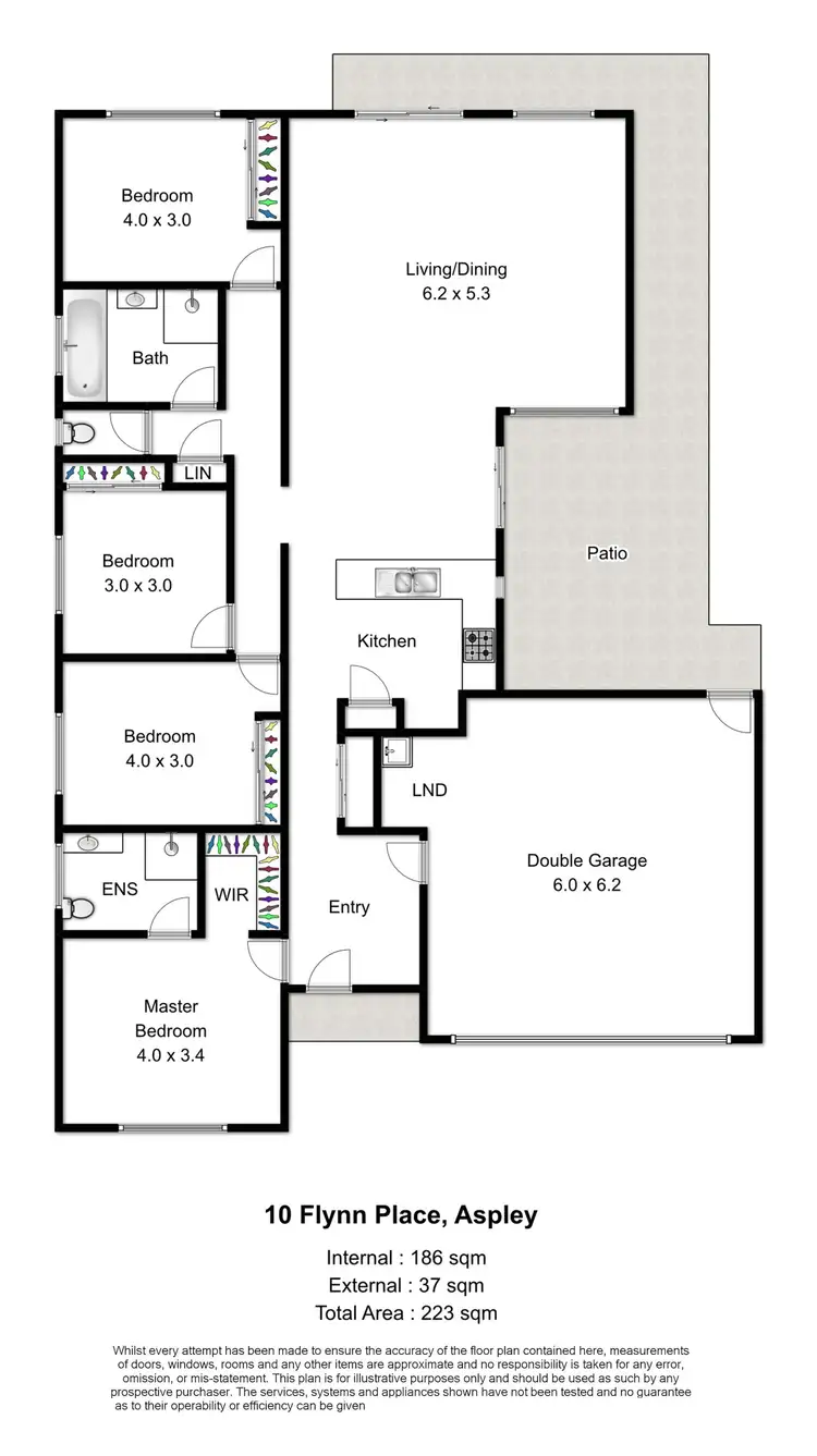 Floorplan of Homely house listing, 10 Flynn Place, Aspley QLD 4034
