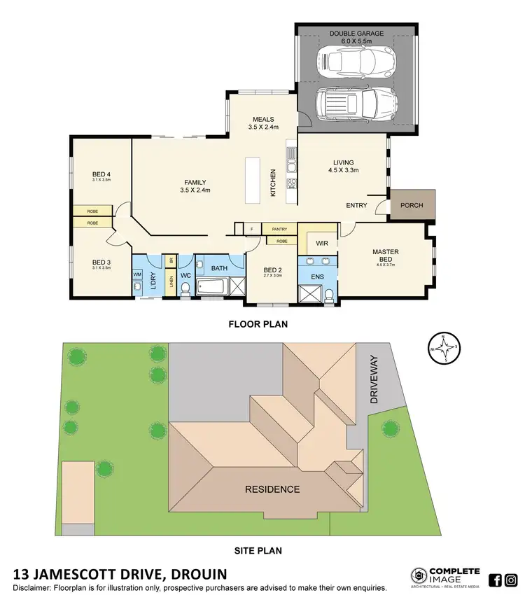 Floorplan of Homely house listing, 13 Jamescott Drive, Drouin VIC 3818