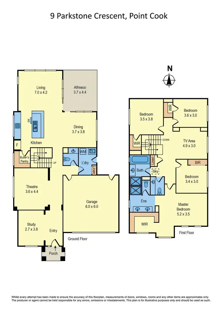 Floorplan of Homely house listing, 9 Parkstone Crescent, Point Cook VIC 3030