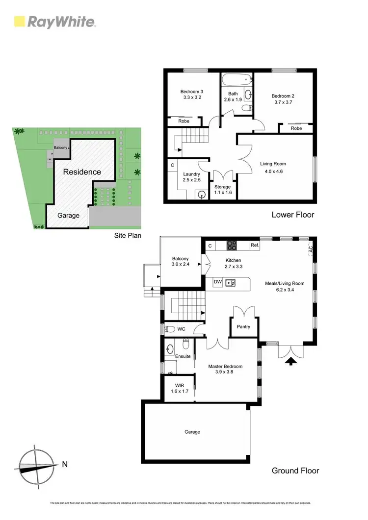 Floorplan of Homely townhouse listing, 2/35 Binalong Avenue, Chadstone VIC 3148