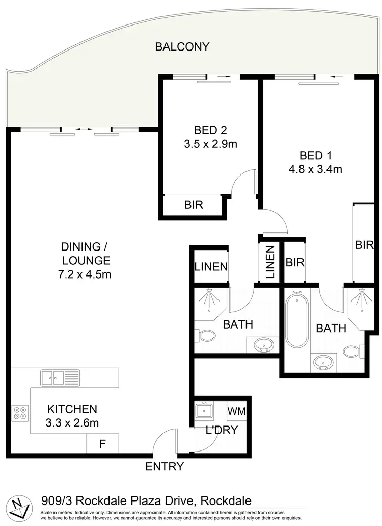 Floorplan of Homely apartment listing, 909/3 Rockdale Plaza Drive, Rockdale NSW 2216