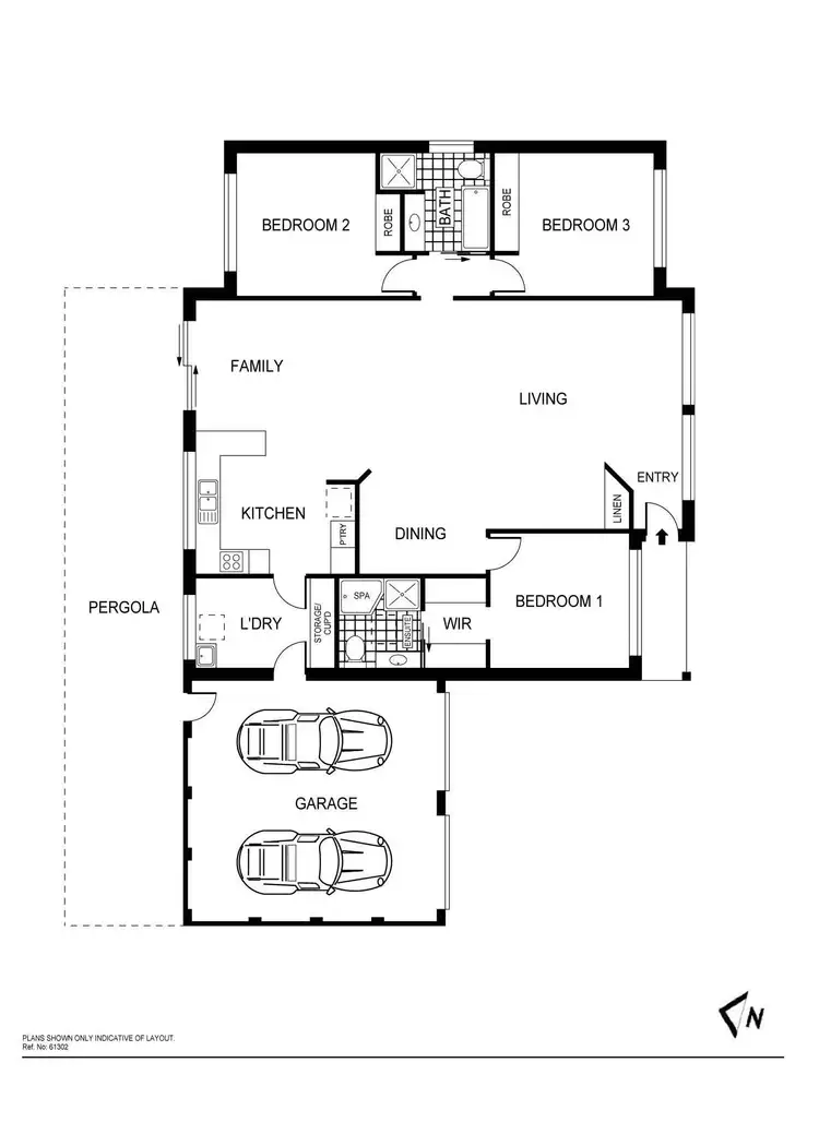 Floorplan of Homely townhouse listing, 2/66 Goldner Circuit, Melba ACT 2615