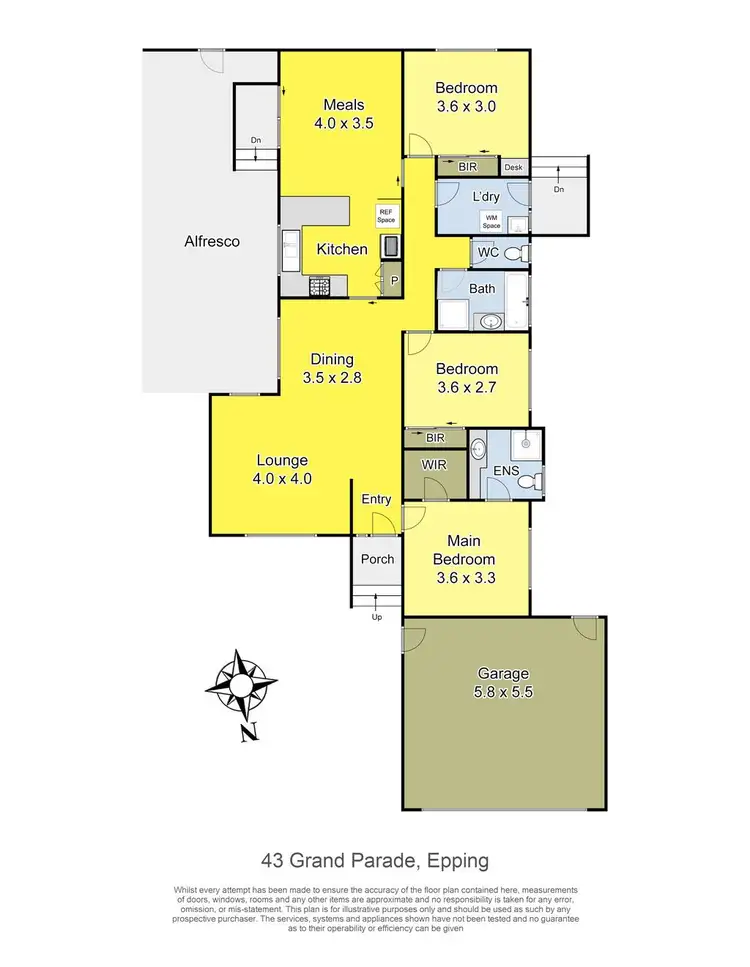 Floorplan of Homely house listing, 43 Grand Parade, Epping VIC 3076