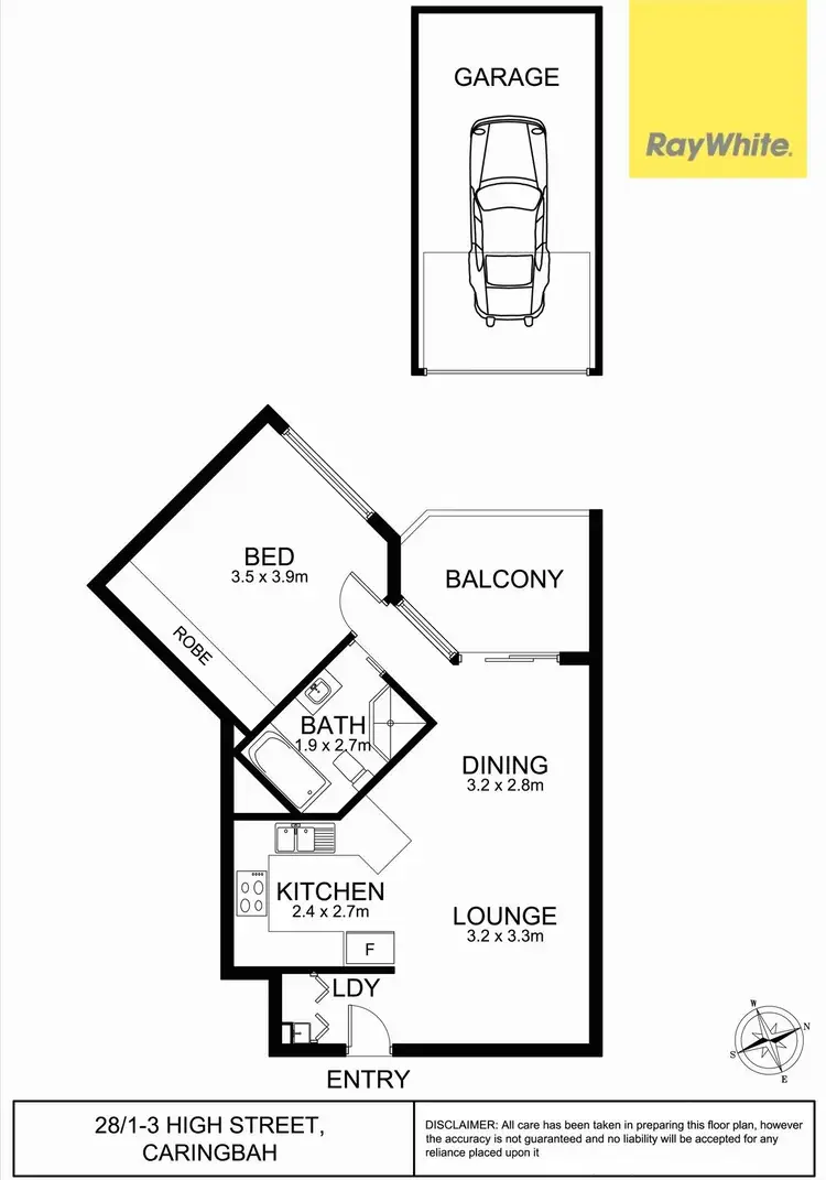 Floorplan of Homely apartment listing, 28/1-3 High Street, Caringbah NSW 2229