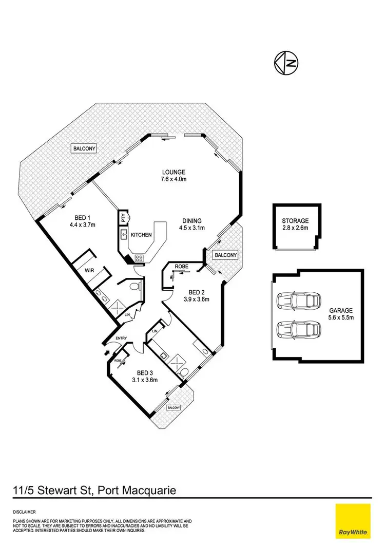 Floorplan of Homely unit listing, 11/5 Stewart Street, Port Macquarie NSW 2444