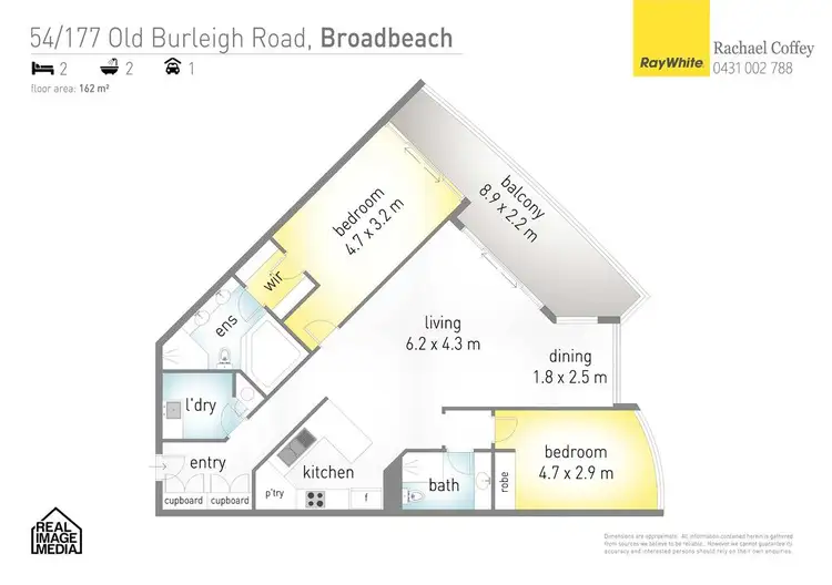 Floorplan of Homely apartment listing, 54 'Carmel By The Sea' 177 Old Burleigh Road, Broadbeach QLD 4218