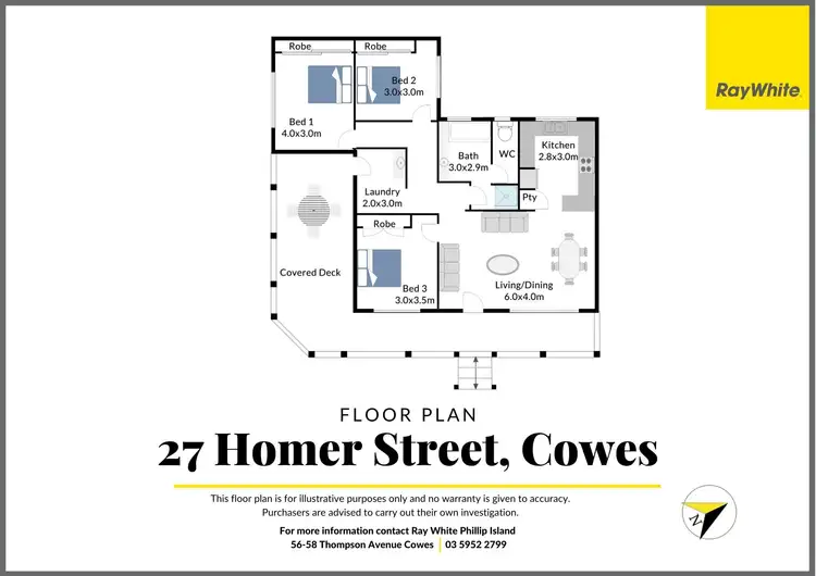 Floorplan of Homely house listing, 27 Homer Street, Cowes VIC 3922