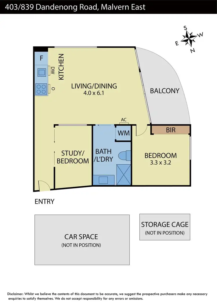 Floorplan of Homely apartment listing, 403/839 Dandenong Road, Malvern East VIC 3145