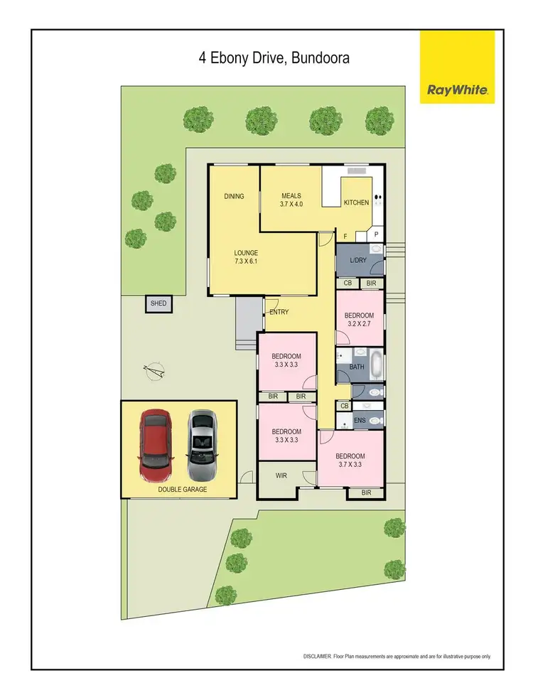 Floorplan of Homely house listing, 4 Ebony Drive, Bundoora VIC 3083