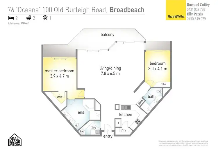 Floorplan of Homely apartment listing, 76 'Oceana On Broadbeach' 100 Old Burleigh Road, Broadbeach QLD 4218