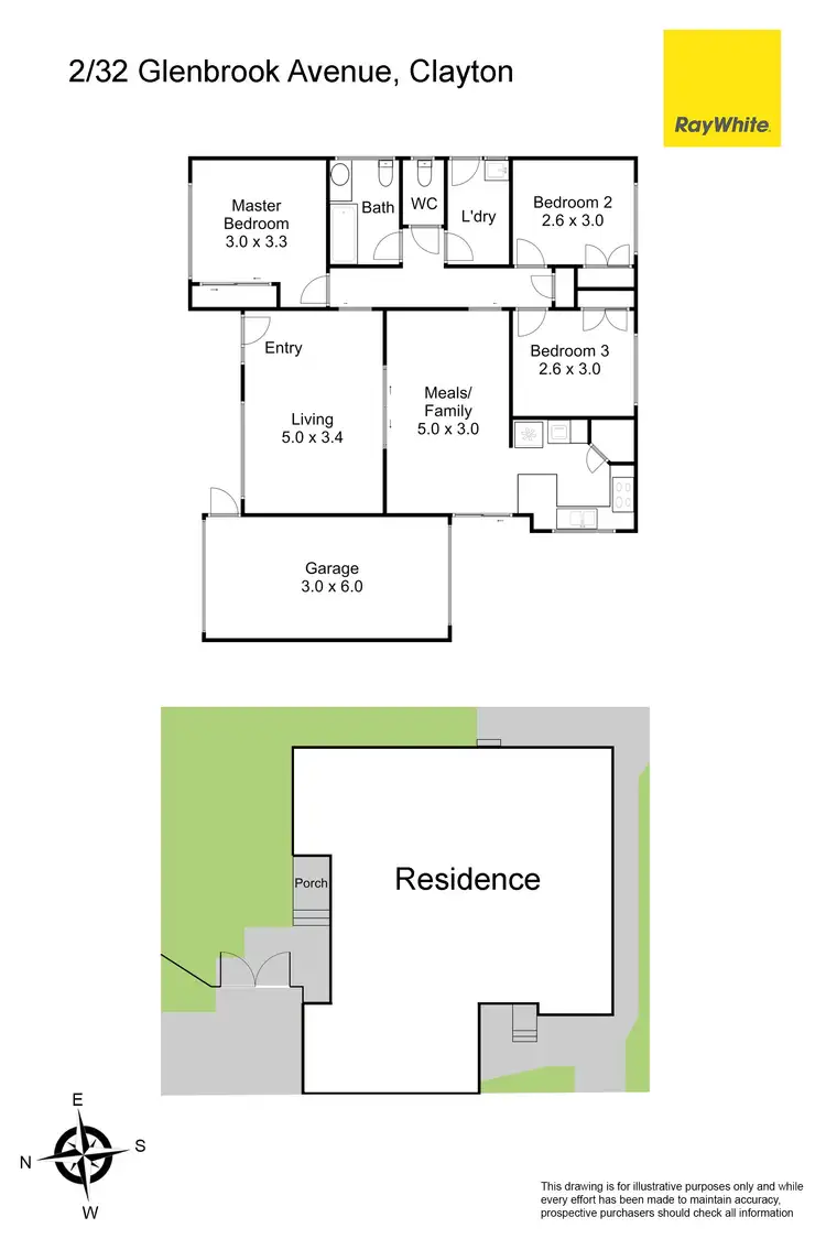 Floorplan of Homely unit listing, 2/32 Glenbrook Avenue, Clayton VIC 3168