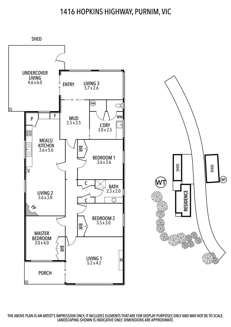 Floorplan of Homely rural property listing, 1416 Hopkins Highway, Purnim VIC 3278