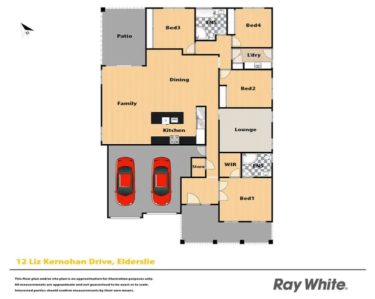 Floorplan of Homely house listing, 12 Liz Kernohan Drive, Elderslie NSW 2570