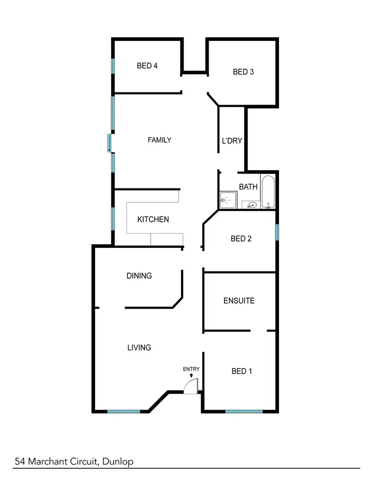 Floorplan of Homely house listing, 54 Marchant Circuit, Dunlop ACT 2615