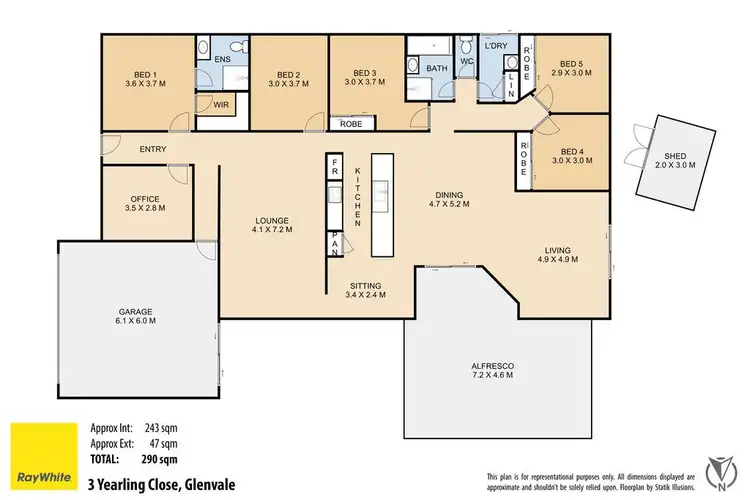 Floorplan of Homely house listing, 3 Yearling Close, Glenvale QLD 4350